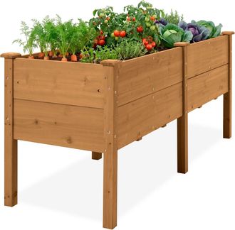 Best Choice Products 72 x 24 x 30 Raised Garden Bed, Extra Deep 16 Depth, Elevated Wood Planter Stand