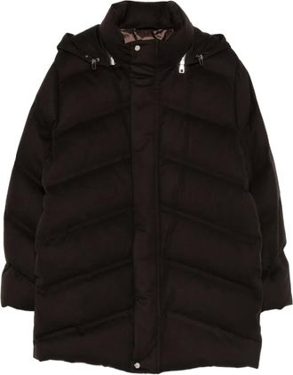 Brett Johnson hooded quilted jacket - Brown