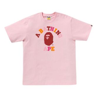 A Bathing Ape Colors College T-Shirt Pink 1L30-110-019-PNK