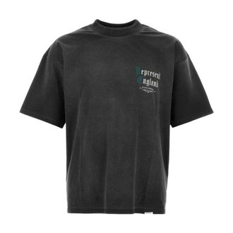Represent T-Shirts, male, Black, Size: M Slate Cotton T-Shirt