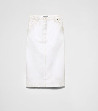 Prada Old canvas pencil skirt