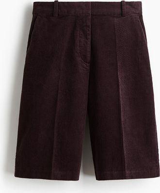 H&M Bermudashorts aus Cord - Red