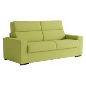 Dmora Sof&aacute; Cama 2 Plazas Casabona, Desenfundable, Con Almacenaje Hecho En Italia, De Apertura Abatible, 180x95 Cm Verde