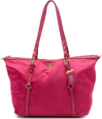 Prada Pre-owned Prada Saffiano Trimmed Tessuto Satchel Ladies YBLQSZOPFXL3F4PW