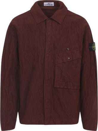 Stone Island Hombre, Camisas, Rojo, Talla: S