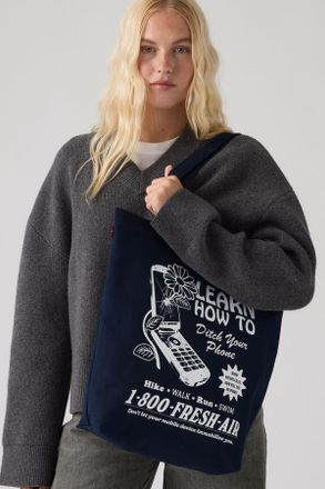Levi's Graphic Tote - Hombre - One Size - Blue / No Service No Problems Navy