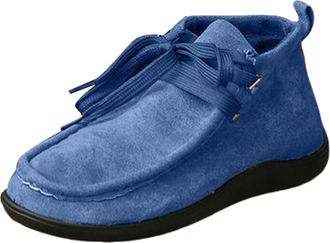 Generic o Rubber Slippers Men Mens Womens Winter Home Indoor Couples Heeled Cotton Slippers Living Room Plush Thick Warm Cotton Blue