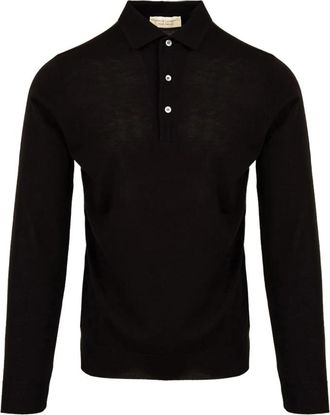 FILIPPO DE LAURENTIIS Polo collo con paramontura - Heren - Polos - Zwart - 2XL - Wol - Tops