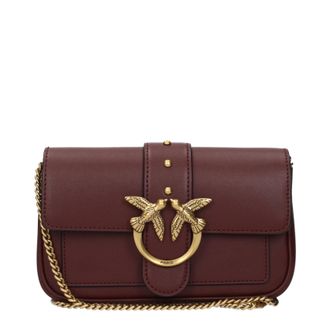 Pinko Pinko Love Borsa a Tracolla Donna Pelle Rosso/Borgogna