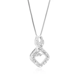Vir Jewels 1/12 cttw Lab Grown Diamond Fashion Pendant Necklace in Sterling Silver with Chain For Women