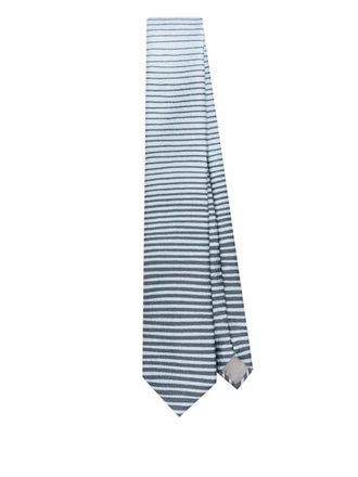 Giorgio Armani striped tie - Blue