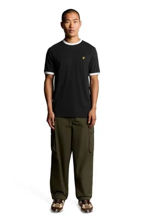 Lyle & Scott Ringer T-shirt in Jet Black/White at Nordstrom, Size Xx-Large