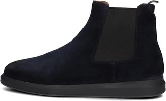 Magnanni Blue Suede Chelsea Boots - Heren - Chelseaboots - Blauw - 45 EU - Leer - Schoenen