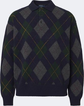 Polo Ralph Lauren Argyle wool and mohair polo sweater
