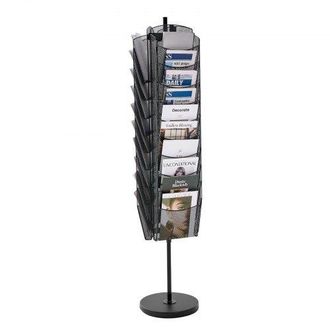 OEM Expositor De Revistas De 30 Compartimentos, Soporte Para Folletos, Revistero Met&aacute;lico De Pie Para Peri&oacute;dicos, Literatura, Para Tiendas, Exposiciones, 