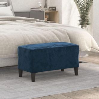 vidaXL vidaXL Panca Blu 70x35x41 cm in Velluto