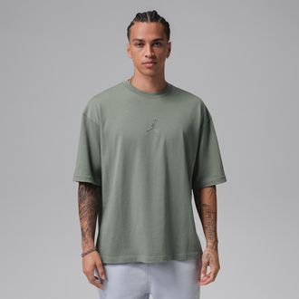 Nike Jordan Mens Jordan Flight Essentials Oversized T-Shirt in Green | IB7345-351