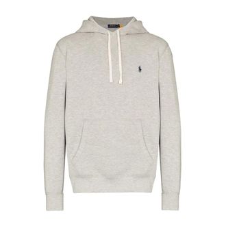 Polo Ralph Lauren Hoodies, male, Gray, Size: 2XL Grey Hooded Sweatshirt with Pony Motif