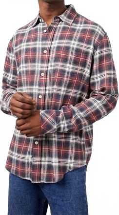 Rails Lennox Shirt In Red Shadow Melange