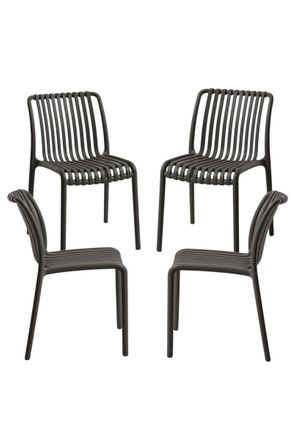 Regalos Miguel Packs Sillas Jard&iacute;n - Pack 4 Sillas Somer - Negro