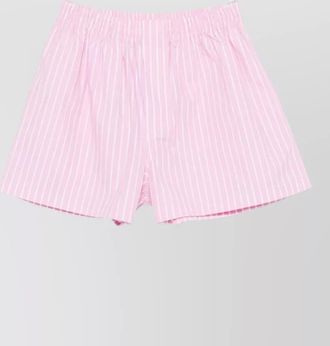 Balenciaga striped cotton knee-length shorts