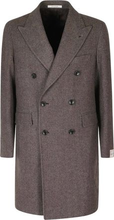 Tagliatore Cappotto doppiopetto a spina di pesce - - Coats - Uomo - Marrone - M