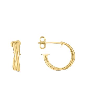 Italian Gold, Inc 14K Italian Gold Double Row Hoops