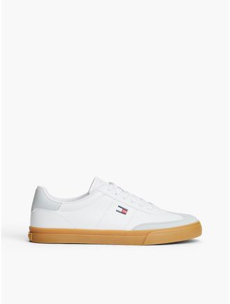 Tommy Hilfiger Womens Flag Logo Skater Sneaker - Grey - US 6.5 / EU 37