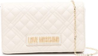 Love Moschino Borsa a spalla trapuntata con catena - Toni neutri