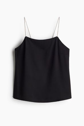 H&M Top mit Strasstr&auml;gern - Schwarz