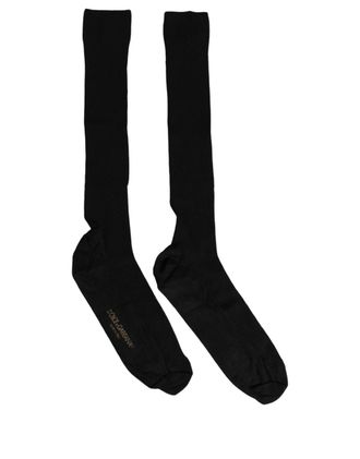 Dolce & Gabbana Logo Viscose Blend Socks - Black