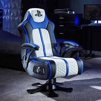 X Rocker Official Playstation Legend Console Gaming Chair with Speakers in Blue
