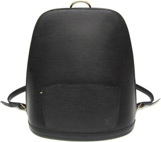 Louis Vuitton Gobelins Black Leather Backpack Bag (Pre-Owned)