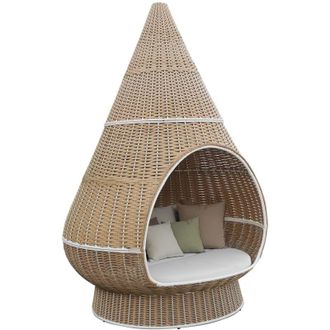 Milani Home Milani Home - melodia - conchiglione con struttura in alluminio verniciato rivestito in rattan