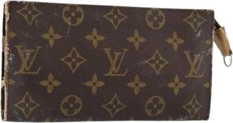 Louis Vuitton Pre-owned Clutches, female, Brown, Size: ONE SIZE Pre-owned Canvas Pouch