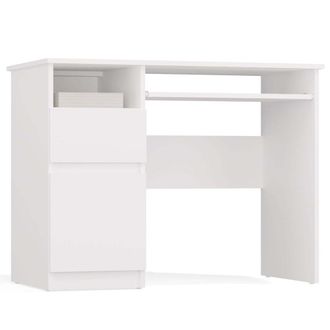 Topeshop Porto - Escritorio Inform&aacute;tico Con 1 Puerta Y 1 Caj&oacute;n A La Izquierda - 51x98.5x75.5 Cm - Blanco