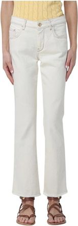 Fay Bootcut Jeans, female, White, W26, Comfortable Denim Trousers