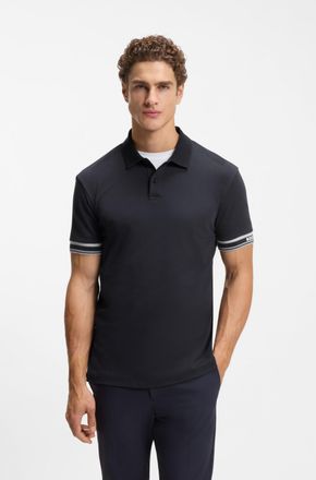 Boss Green by Hugo Boss Poloshirt BOSS GREEN Polo Zone, Herren, Gr. XXL, blau (dunkelblau402), Jersey, Obermaterial: 100% Baumwolle, unifarben, slim fit h&uuml;ftlang, B&uuml;ndchen, S