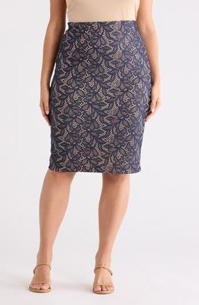 Renee C Jacquard Pencil Skirt in Navy at Nordstrom Rack, Size 2 X