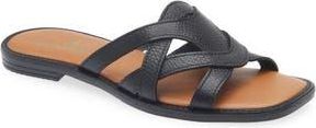 La Canadienne Francine Leather Slide Sandal in Black at Nordstrom Rack, Size 10