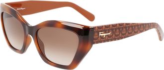 Ferragamo Ferragamo Womens 54mm Classic Tortoise Sunglasses