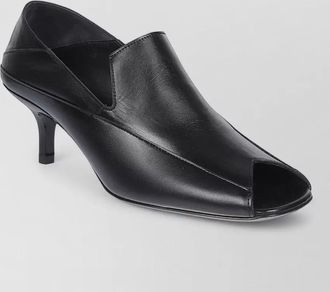 Iro kitten heel peep toe smooth pumps