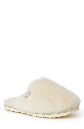 Dearfoams Fireside Genuine Shearling Mule Slipper in Natural at Nordstrom Rack, Size 10 M