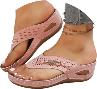 Generic Orthopedic Sandals Women Plantar Fasciitis Arch Support Back Strap Womens Flip Flops Ladies Comfortable Walking Thong Sandals With Plantar Fasciitis A