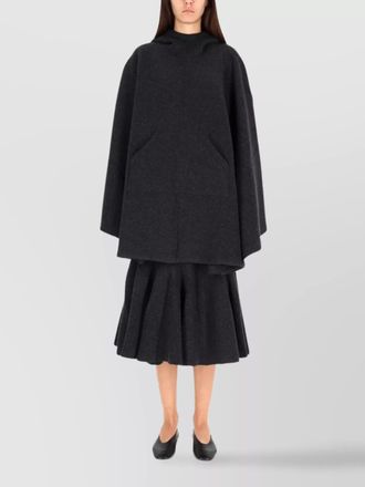Bottega Veneta draped hooded coat wide sleeves