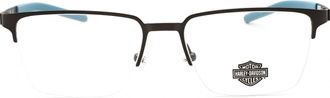 Harley-Davidson HD50019 Metal Rectangle Eyeglasses - Black