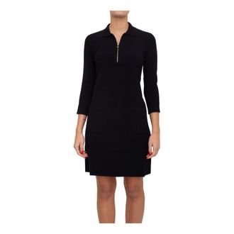 Max Mara Vestito - Dames - Korte kleedjes - Blauw - XL - Polyester - Kleedjes