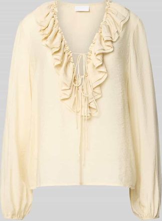 Jake*s Blusenshirt mit V-Ausschnitt in Ecru, Größe 32