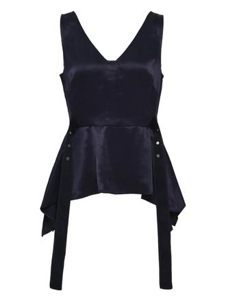 3.1 Phillip Lim Top met V-hals - Blauw