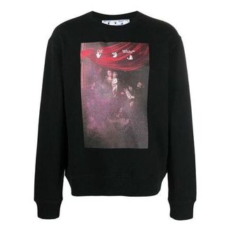 Off-white SS21 Arrows Pattern Printing Round Neck Long Sleeves Version Black OMBA025S21FLE0091001